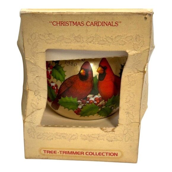 Vtg Thomas Pacconi Christmas Ornament Set 1980 Classics Angels Cardinals Glass - Picture 2 of 5